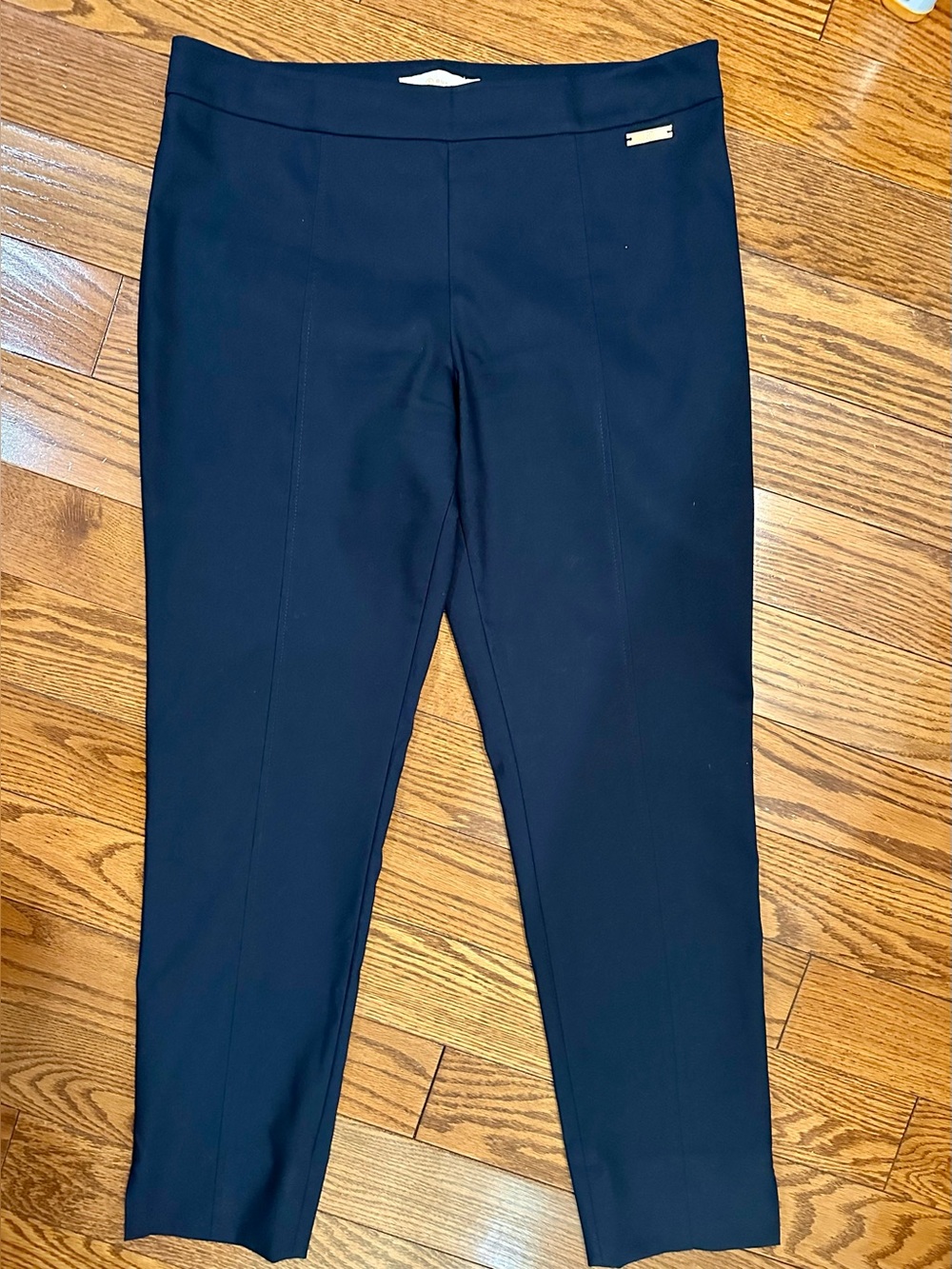 Tory Burch Navy Straight Leg Ponte Pants